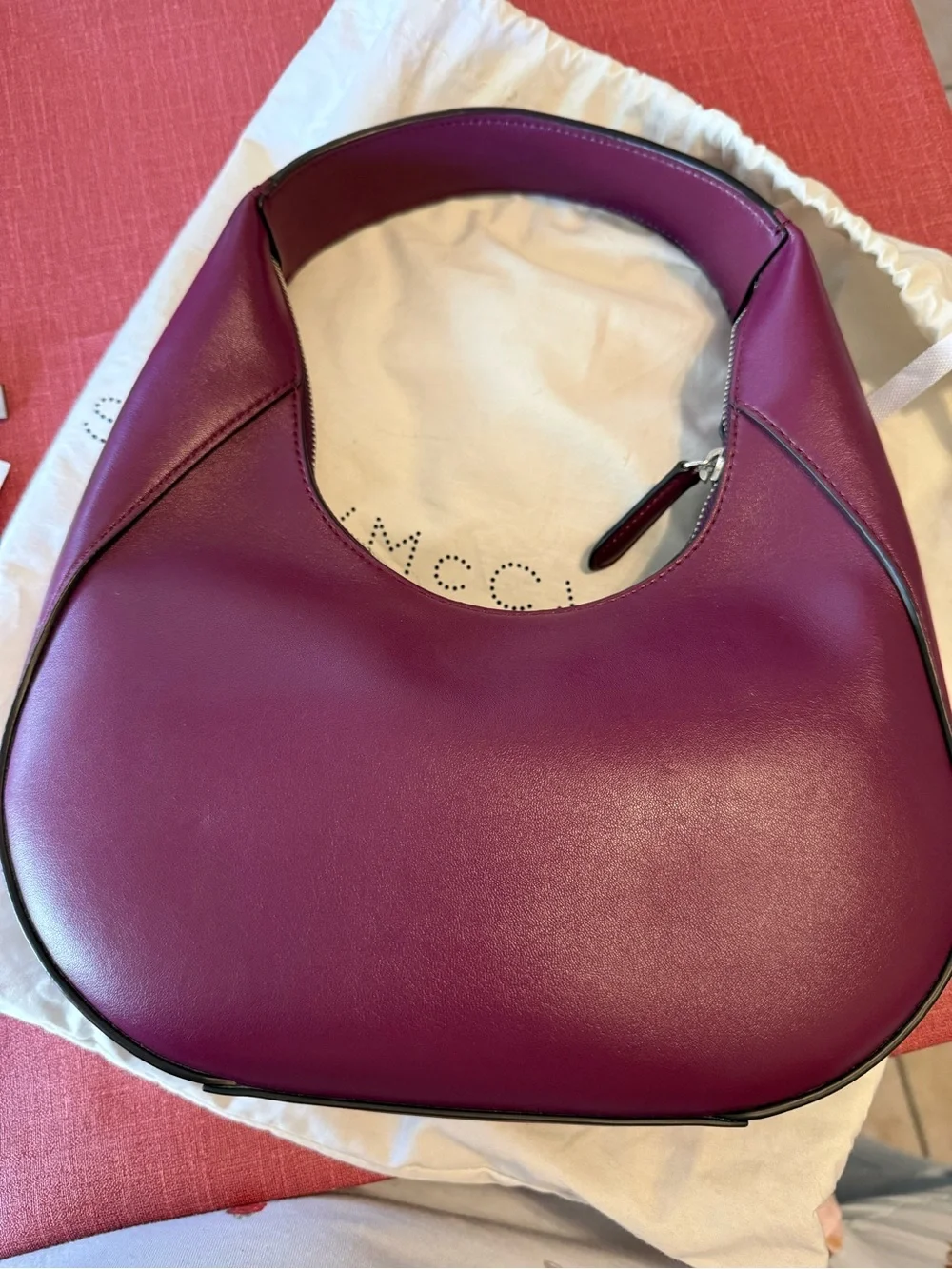 Stella McCartney Magenta Crescent Shoulder Bag